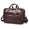 Maletín de Negocios Transfronterizo para Hombre Europeo y Americano Bolso Genuino de Cuero para Hombre Bolso de Mano Vintage Bolso Cruzado de Hombro de Piel de Vaca 9913