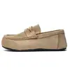 Mocassins Transfronteiriços Que Podem Ser Usados em Todas as Estações, Sapatos de Couro Planos Confortáveis, Mocassins Respiráveis Slip-On com Sola Inteira Estilo Birkenstock para Homens