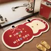 Alfombrilla de Baño con Forma de Dibujo Animado, Antideslizante, Resistente al Desgaste, Resistente a los Arañazos, Absorbente de Agua, Absorción Instantánea de Agua, Alfombrilla de Tierra de Diatomeas para la Entrada del Inodoro