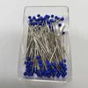 Conjunto de Alfinetes de Vidro Colorido para Alfaiataria de Vestuário, Alfinetes de Posicionamento, Alfinetes de Fixação, Alfinetes de Vidro, 100 Peças de Alfinetes de Posicionamento