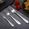 Cuchara de acero inoxidable 304 para uso público, cuchara para sopa para niños, cuchara pequeña para revolver helado, café, pastel de luna, tenedor para fruta