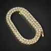 Cadena de Tenis de Diamante de una Sola Fila de 4 mm para Hombre Temu Joyería Aleación de Zinc Ecológica Collar de una Sola Fila Tendencia Geométrica Personalidad Circonita