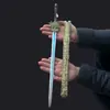 Espada Dragón Dorado Lugar Escénico Ciudad Antigua Modelo de Arma Espada Dragón Dorado con Funda Artesanías Adornos Modelo Juguete para Niño Cuchillo