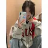 Suéter gris retro americano para mujer, diseño de cremallera, sentido del diseño, primavera y otoño, talla grande, holgado, chaqueta de béisbol, moda de Instagram