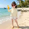 Chaqueta de Protección Solar para Niñas Verano 2026 Nueva Moda Infantil Bebé Niña Protección UV Verano Delgada con Capucha Abrigo
