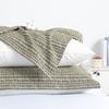 Funda de Almohada Estilo Japonés Algodón Puro Gasa de Algodón Funda de Almohada de Algodón Gama Alta Par Engrosada y Ampliada Tela de Almohada Transpirable y Antideslizante para Hogar Dormitorio
