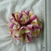 Diademas de Punto Rayadas Color Dopamina Versátiles Estilo Universitario para Chicas Scrunchies Accesorios para Cola de Caballo