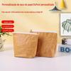 Bolsa Cosmética Publicitária do Fabricante com Logotipo Impresso, Bolsa de Papel Dupont, Personalizada Lavada de Papel Kraft, Armazenamento com Zíper, Estojo de Lápis para Estudantes