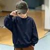 Sudaderas de manga larga con cuello redondo tipo dopamina para niños y niñas, uniformes escolares, camisetas promocionales con logotipos impresos, tops casuales holgados para niños al por mayor