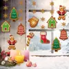 Colgantes decorativos para fiesta de Navidad transfronteriza, adornos de árbol de Navidad de hombre de jengibre copo de nieve de invierno, decoraciones colgantes para techo