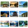 Ímã de Geladeira de Vidro com Cenário de Guilin Grande Árvore Banyan Área Cênica Portão da Montanha Escultura em Pedra Souvenir Cultural e Criativo Ímã Presente para Casa