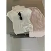 Top de Punto Miss Summer Estilo Coreano Sencillo con Cintura Plisada Ajustado Cuello Redondo Mangas Acampanadas para Mujer 13650