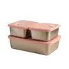 ¡Guau! Caja de Almacenamiento para Refrigerador de Acero Inoxidable 304, Juego Apilable de 3 Piezas, Caja Compartimentada para Preparación de Comidas, Lonchera Apta para Microondas, Transfronterizo