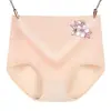 Roupa íntima antibacteriana de artemísia feminina algodão respirável virilha antibacteriana algodão penteado cintura alta quadril mãe de meia-idade cueca triângulo