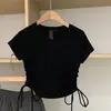 Conjunto Casual de Verano para Niña 2026 Nuevo Elegante Moda para Niña Pequeña Conjunto de Dos Piezas con Camiseta Negra y Falda Gris