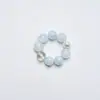 El Silencio se Convierte en NievePulsera de Cristal Natural de Aguamarina Hecha a Mano para Mujer, Estilo Nuevo Versátil, Pulsera con Efecto Blanqueador al por Mayor