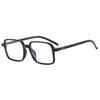 Gafas de moda transfronterizas con protección contra la luz azul, caja de gafas personalizada para mujer, gafas planas de tendencia vanguardista europea y americana para hombre.