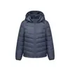 Chaqueta Ligera de Plumas con Capucha Casual de Moda para Pareja, Abrigo Corto Cálido Otoño/Invierno, Chaqueta de Plumas de Ganso Blanco al 90%, Moderna
