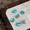 Pedras Strass K9 Formato de Ovo de Pombo para Nail Art, Pedras Strass Oval Coloridas Brilhantes de Luxo para Decoração de Unhas Atacado