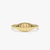 Amazon Supply Anillo Versátil con Patrón de Pan Anillo Dorado de Croissant Fundición Dorada de Cara de Cuerno Anillo 304