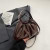 Bolso de Mujer, Bolso de Mujer, Bolso Balde Plisado a la Moda, Bolso de Hombro Casual Simple Nuevo de Invierno para Mujer, Bolso de Mujer Estilo Coreano