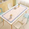 Mantel Dopamina Impermeable a Prueba de Aceite, Sin Lavado, Resistente al Calor, Tela para Mesa de Centro, Protector de Mesa de PVC Estilo Crema de Dibujos Animados