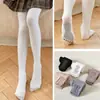 [Personalizado] Medias para Niñas Estilo Primavera y Otoño Versátiles para Usar por Encima de la Ropa Tejido de Canalé Antideslizantes Leggings para Niñas Algodón