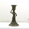 Escritório de origem transfronteiriço casa metal retrô do velho imitação cobre castiçal decoração ornamentos artesanato ornamentos