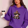 Moletom com Capuz para Comércio Exterior Transfronteiriço com Design de Vaca Fofa Adequado para Temuwish Amazon