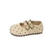 Sapatos Mary Jane de Couro para Meninas Primavera 2026 Sola Macia Antiderrapante Sapatinhos de Bolinhas Sapatinhos para Crianças Sapatinhos de Bolinhas para Meninas em Estoque