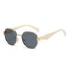 Gafas de Sol Metálicas Polygon Nuevas 2025 Moda de Alta Gama Europea y Americana Gafas de Sol Versátiles Caja de Gafas Fotografía Callejera Retro