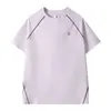 Camiseta Rosa-Morada Fresca de Secado Rápido para Hombres y Mujeres, Ropa Fina de Verano para Deportes al Aire Libre y Ciclismo, Top de Manga Corta con Protección Solar para Parejas