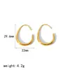 Brincos de aço titânio banhados a ouro 18k para senhoras moda europeia e americana senso de alta qualidade brincos coloridos de aço inoxidável para cross-border