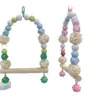 Accesorios para Jaula de Loro, Columpio de Bola de Ratán, Juguete Columpio para Loro, Periquito Australiano, Agaporni, Periquito Común, Columpio para Pájaros Pequeños, Juguete para Masticar