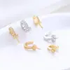 Soporte de colgante de perla de circonio chapado en cobre y oro directo de fábrica, adecuado para incrustar ámbar, jade, etc., accesorio de colgante universal