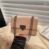 Bolsas de Estilo Coreano de Alta Apariencia para Mujer, Nuevas Bolsas Cuadradas Pequeñas con Textura de Cadena de Moda, Bolsos de Hombro y Axila de Nicho Tendencia y Estilo