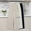Calça de yoga LULU BLING estilo boutique de cintura alta com cordão, perna larga, para mulheres, solta e com caimento, emagrecedora e versátil, de perna reta