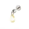 Nuevo Colgante de Zirconia Color Dopamina Hensen Clavo de Hueso de Oreja Estilo Ins Nicho Perforación de Cartílago Clavo de Hueso de Oreja