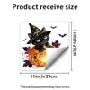 Halloween Gato Negro de Mago Lindo Calabaza Calcomanía Decorativa para Tapa de Inodoro Decoración de Ambiente Festivo para Baño