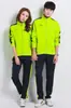 Traje deportivo grueso con forro polar para otoño e invierno, conjunto deportivo para grupos de hombres y mujeres, ropa de running de dos piezas para primavera y otoño, talla grande, ropa informal