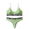 Conjunto de Bikini Sexy Francés Triángulo Copas Profundas Hilo Bra Chaleco Deportivo Lencería Lencería Conjunto de Dos Piezas