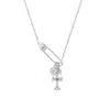 Moda Estilo Caliente Oro Blanco Electrochapado Cruz Turquesa de Imitación Collar Lujo Ligero Nicho Joyería para Pareja para Mujer Gama Alta