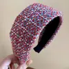 Outono e Inverno Tecido Simples Pelúcia Faixa Larga para Cabelo Faixa de Cabelo de Luxo Leve Outono e Inverno Acessórios de Cabelo Elegantes Versáteis Headwear para Mulheres
