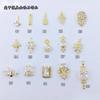 Joyería para Uñas Celebridad de Internet Mismo Estilo Chapado en Oro Joyería de Zirconia Lujo Ligero Joyería para Uñas de Alta Gama Estrella Hojas
