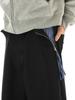 Pantalones negros de estilo machete a rayas con costuras Sense Break de American Niche Design, pantalones casuales holgados y combinables para hombre y mujer.