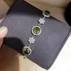 Pulsera de Flor Redonda de Circonita Mismo Estilo que Little Red Book Pulsera de Lujo Ligero y de Alta Gama Estilo Ins Pulsera Versátil de Nicho Joyería para Mujeres
