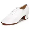 Zapatos de Cuero Genuino para Mujer Maestra Zapatos de Baile Latino para Adultos Tacón Medio Suela Blanda Zapatos de Baile de Salón Baile Moderno Zapatos de Baile Marinero Zapatos de Baile Cuadrado