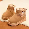 Botas de Nieve para Niñas Botas de Algodón para Niños Zapatos de Algodón para Niños 2026 Otoño Nuevo Estilo Botas Cálidas Versátiles Zapatos Grandes de Algodón con Plus de Terciopelo