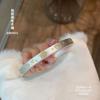 Pulsera Gato de la Suerte Chapada en Oro, Plata Pura 999.9, Moderna y Versátil, Lujo Accesible Pulsera Sólida Abierta, Regalo para Novia