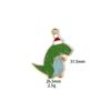 Fronteiriço faça você mesmo natal dinossauro árvore de natal árvore de dinossauro acessórios de liga de zinco colar chave